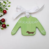 Dachshund Sweater Christmas Ornament