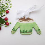 Green Forest Sweater Christmas Ornament