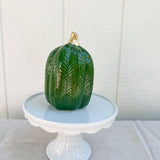 Hunter Green Textured Ceramic Pumpkin