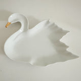 White Porcelain Swan Tray