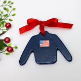 American Flag Sweater Christmas Ornament