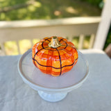 Orange Plaid Medium Pumpkin