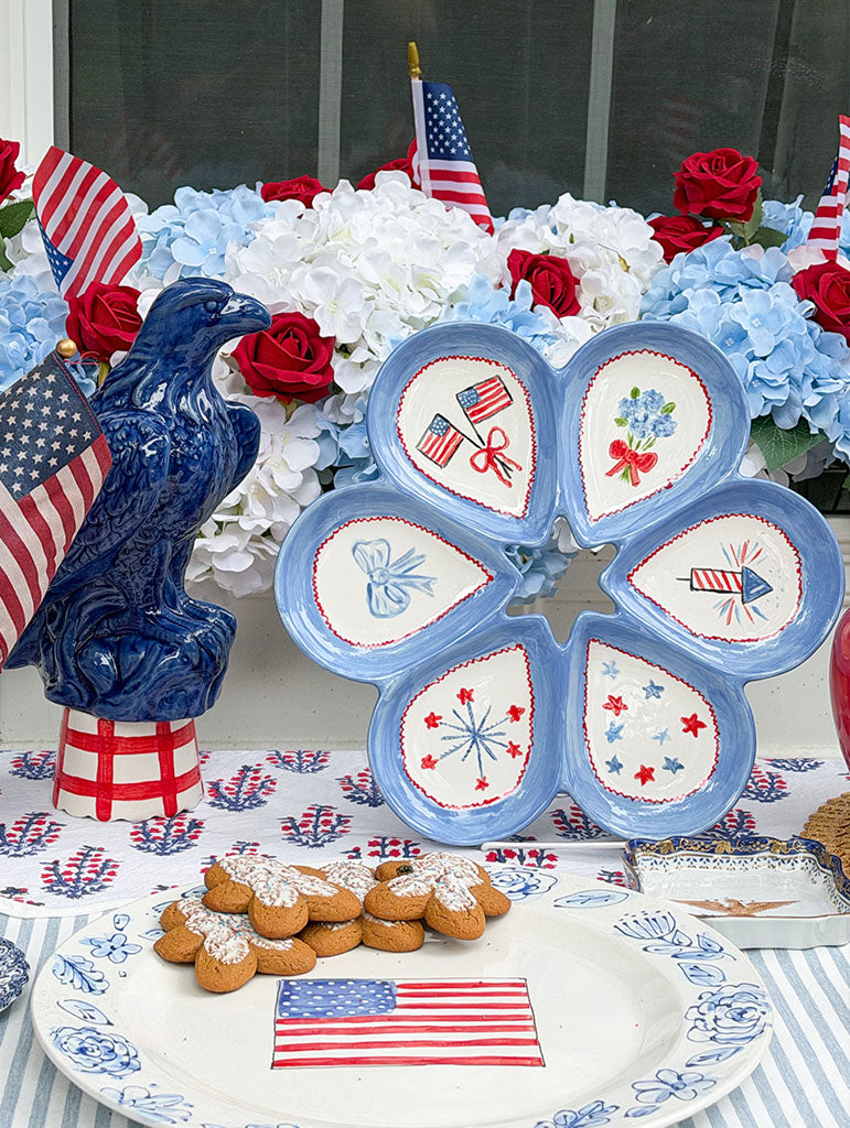 Patriotic Oyster Plate