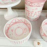 Pink Dinner or Drinks Chinoiserie Dog Bowl