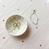 Pink Gingham Ring Dish