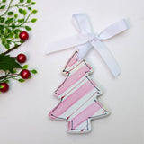 Personalized Diagonal Stripes Christmas Tree Ornament