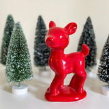 Red Reindeer Statue