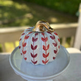 Red Double Vine Chunky Ceramic Pumpkin