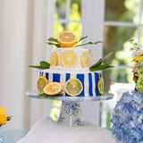 Blue and White Cake Plate with Stand