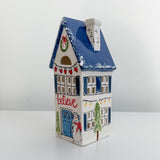 Winter Believe Tall House Village Lantern