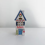 Winter Believe Tall House Village Lantern