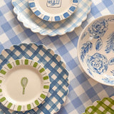 Scallop Gingham Plate