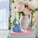 4" Hand Painted Ceramic Bunny Statue