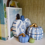 Blue and White Tall Pumpkins