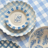 Scallop Gingham Plate