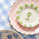 Scallop Gingham Plate