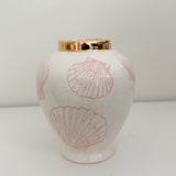 7" Pink Shell Ginger Jar - No lid