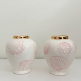 7" Pink Shell Ginger Jar - No lid