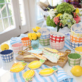 Scalloped Gingham Bowls