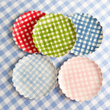 Scallop Gingham Plate