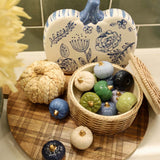 Blue and White Tall Pumpkins