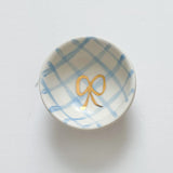 Small Blue Windowpane Ring Dish