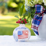 Reversible Floral Flag Ball Vase