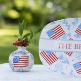 Reversible Floral Flag Ball Vase