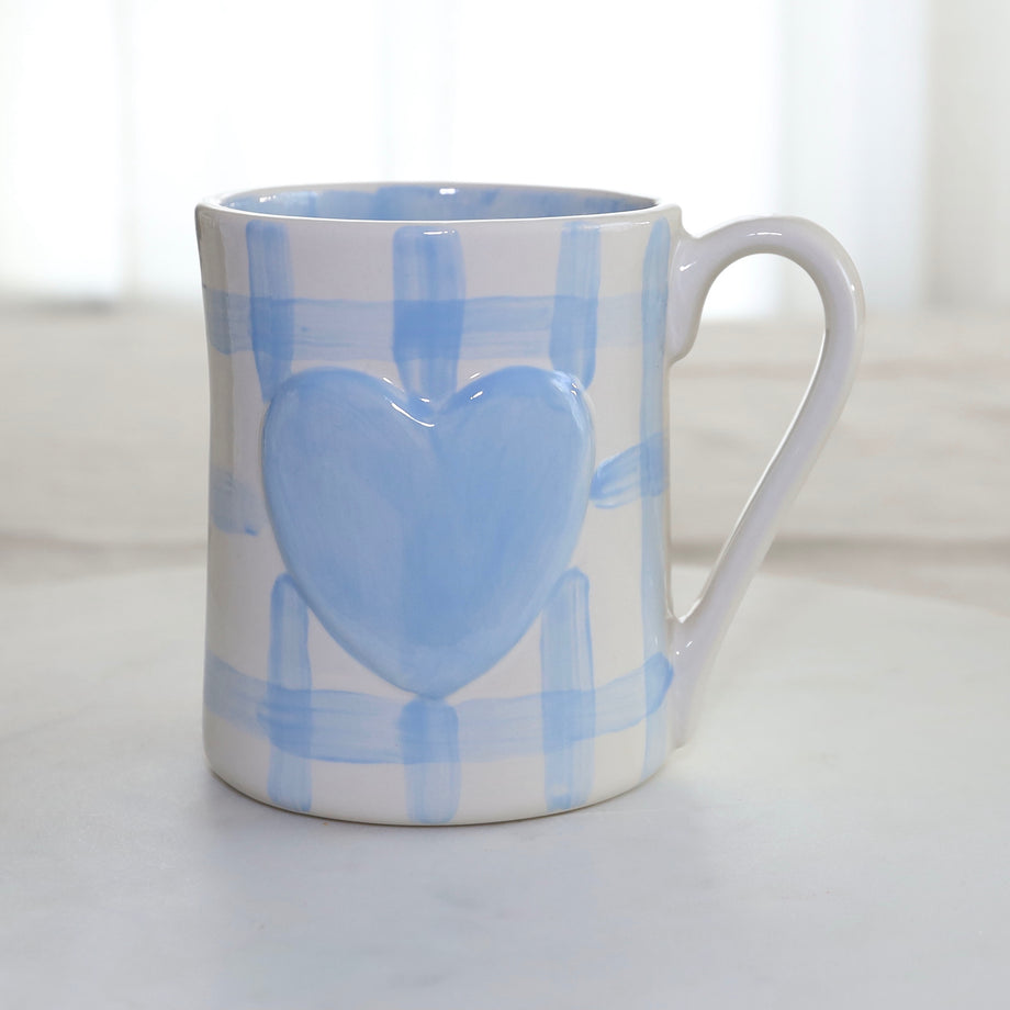 Blue Hearts and Paw Prints Travel Mug – Amy's Coffee Mugs