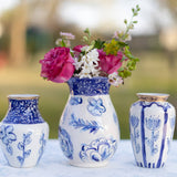 Blue and White Tulip Vase