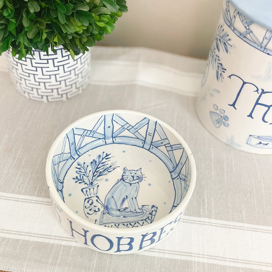 Personalized ceramic outlet cat bowls