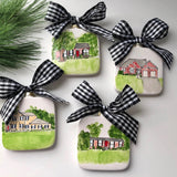 Custom Square Illustrated Home or Pet Ornament