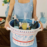 Red and White Large Beverage Tub