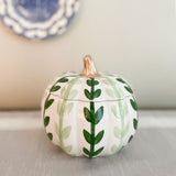 Large Double Green Vine Pumpkin Jar