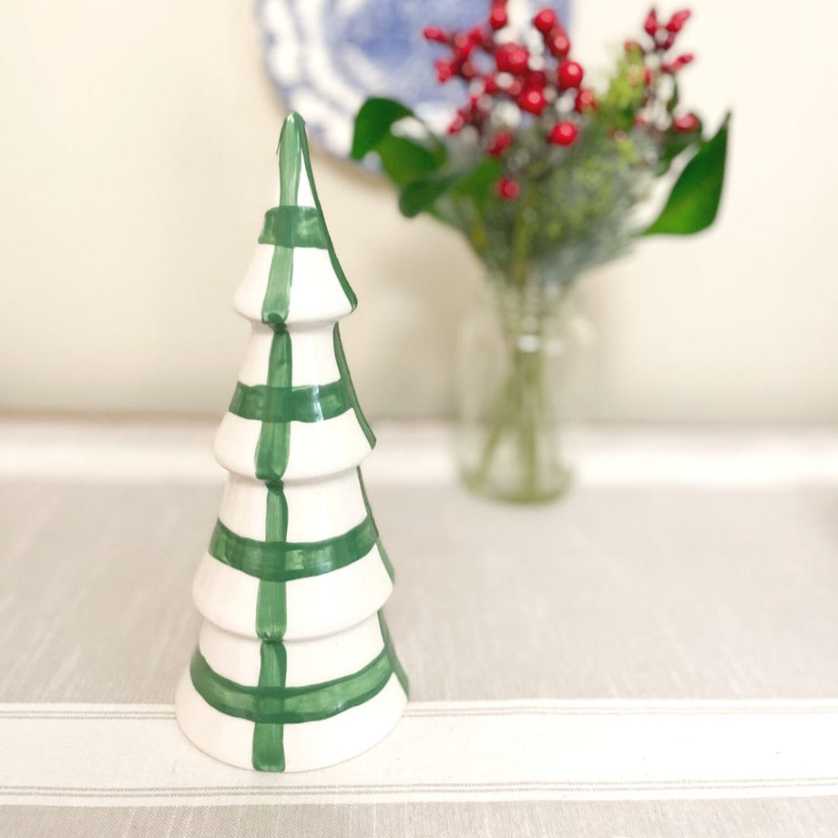 Green and White Christmas Trees