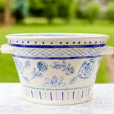 Blue and White Large Beverage Tub