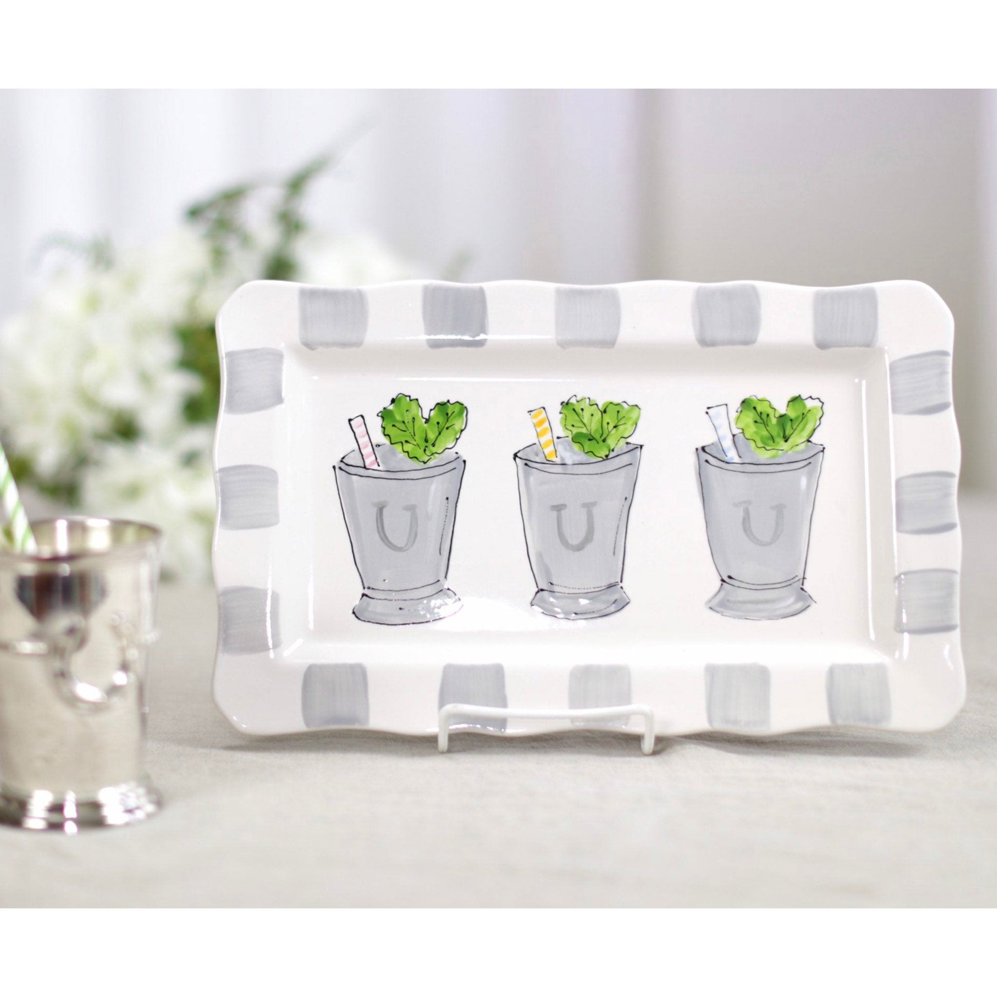 Kentucky Derby Mint Julep Platter