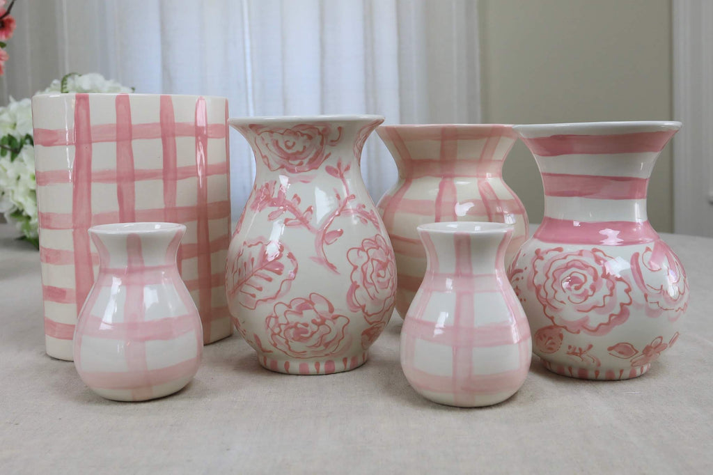 Pink and White Vases