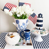 Navy Blue and White Lighthouse Lantern