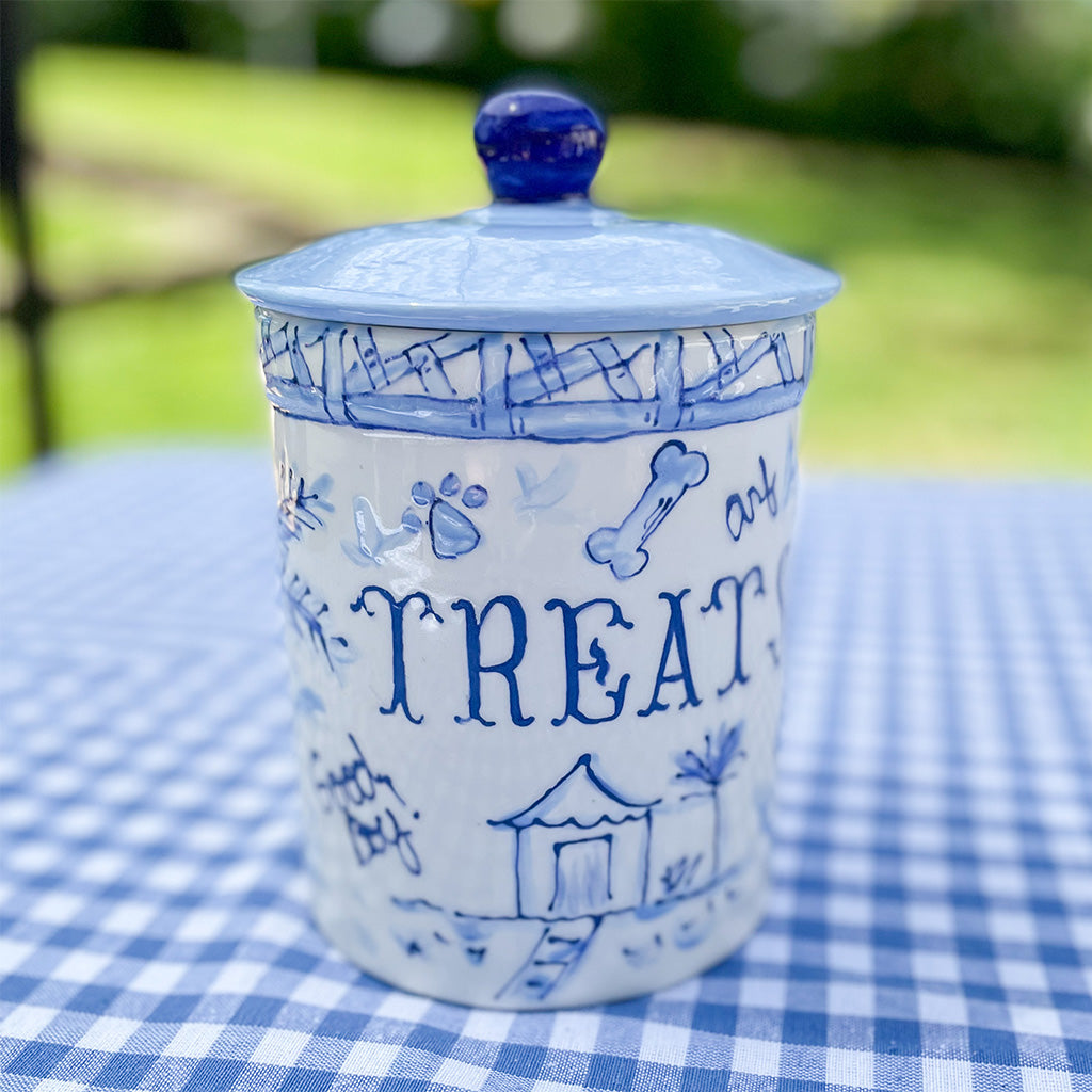 Chinoiserie Dog Treat Jar