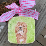 Custom Square Illustrated Home or Pet Ornament