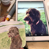 Custom Square Illustrated Home or Pet Ornament