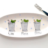 Classic oval Mint Julep Kentucky Derby Platter