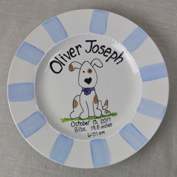 Baby Shower Plates - Personalized Baby Plate - Personalized Birth Plates - 6