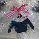 Preppy Sweater Christmas Ornament