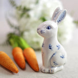 Modern Tall Chinoiserie Ceramic Bunny