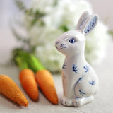 Modern Tall Chinoiserie Ceramic Bunny