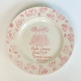 Personalized Birth Announcement Plate - Baby Girl