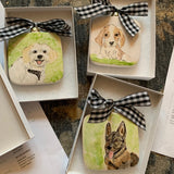 Custom Square Illustrated Home or Pet Ornament
